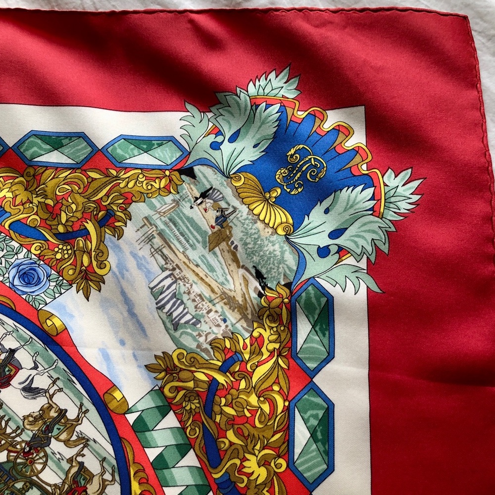 Vintage Authentic Hermès Silk Scarf 90cm L'Entente Cordiale - Picture 9 of 12